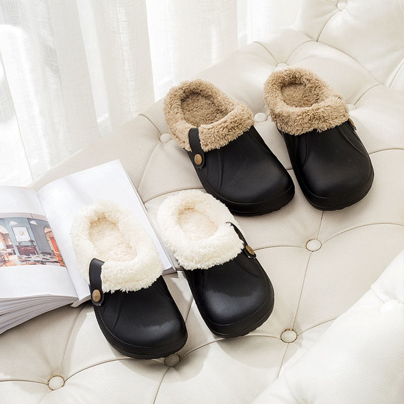 Winter Clogs With Fur Fleece Lining