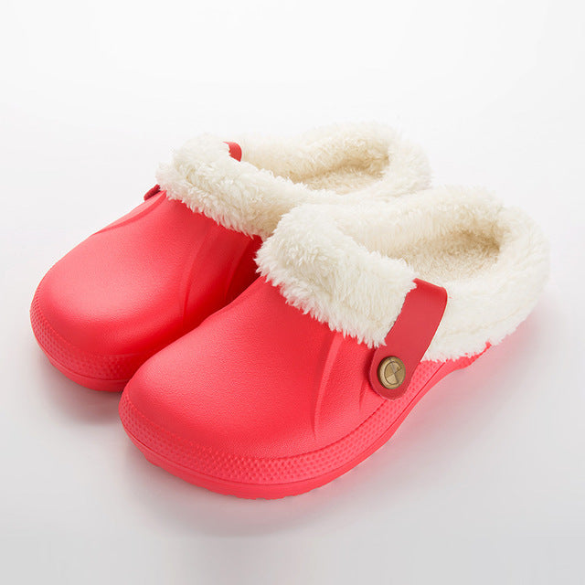 Winter Clogs With Fur Fleece Lining