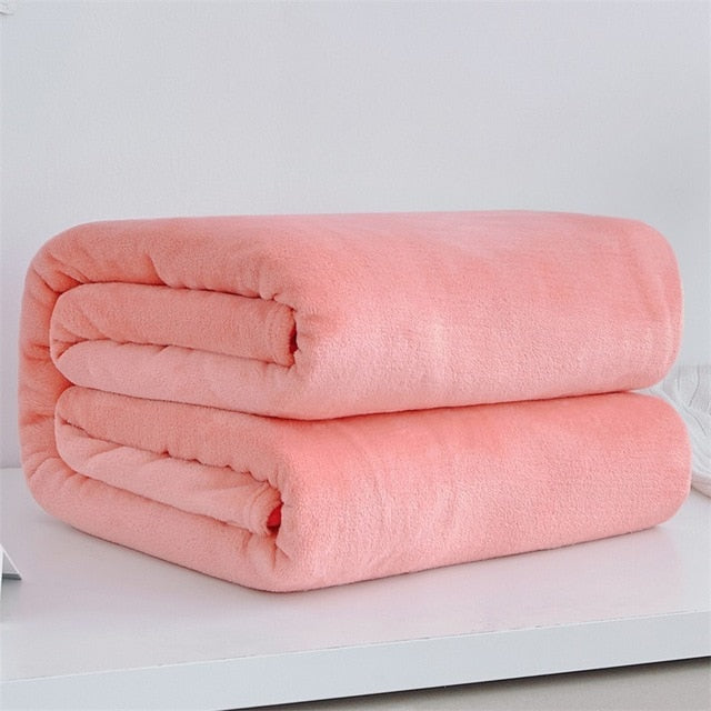 Super Warm Soft Fleece Blanket Bedspread