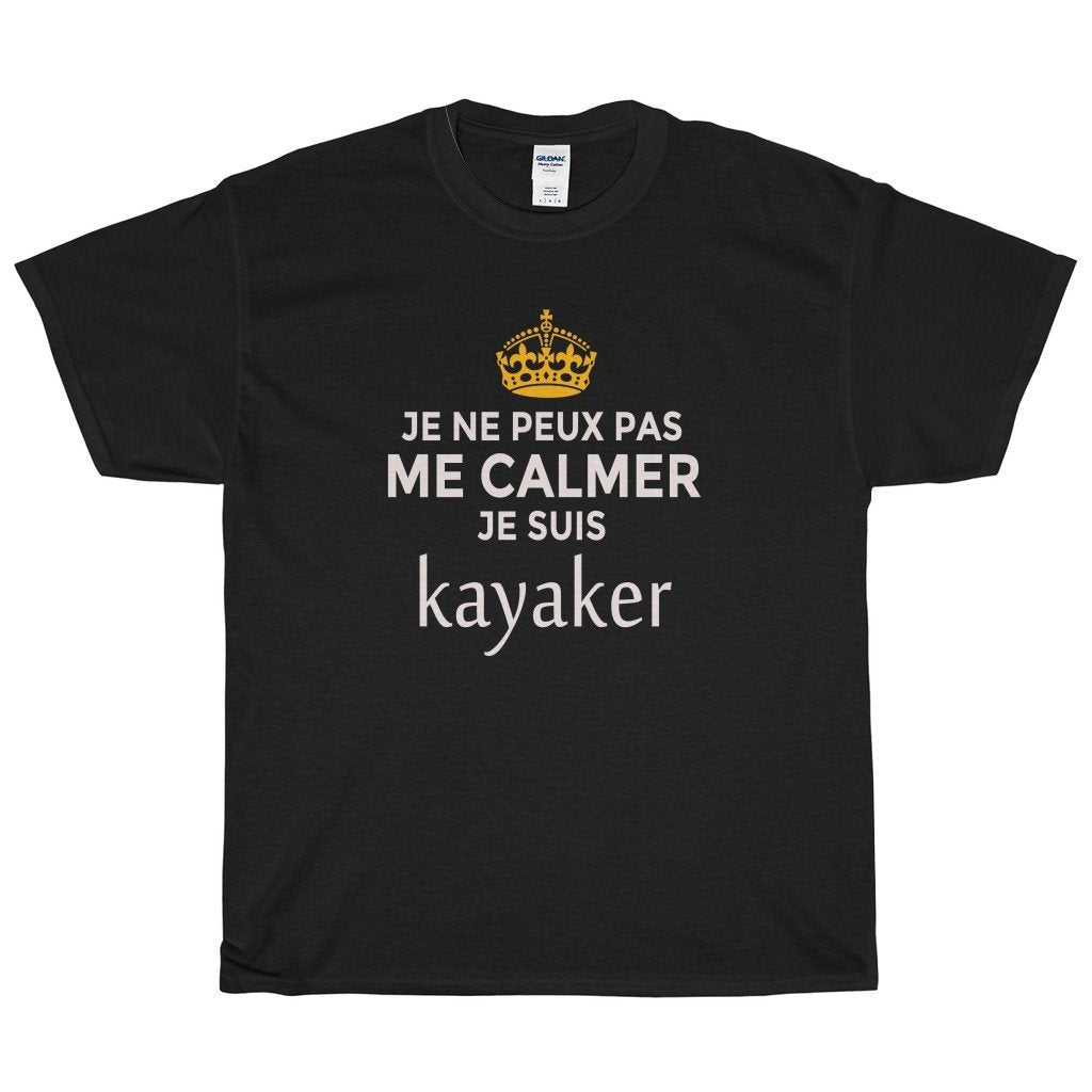 Kayaker 'Can't Stay Calm!' Unisex Heavy Cotton Tee Shirt