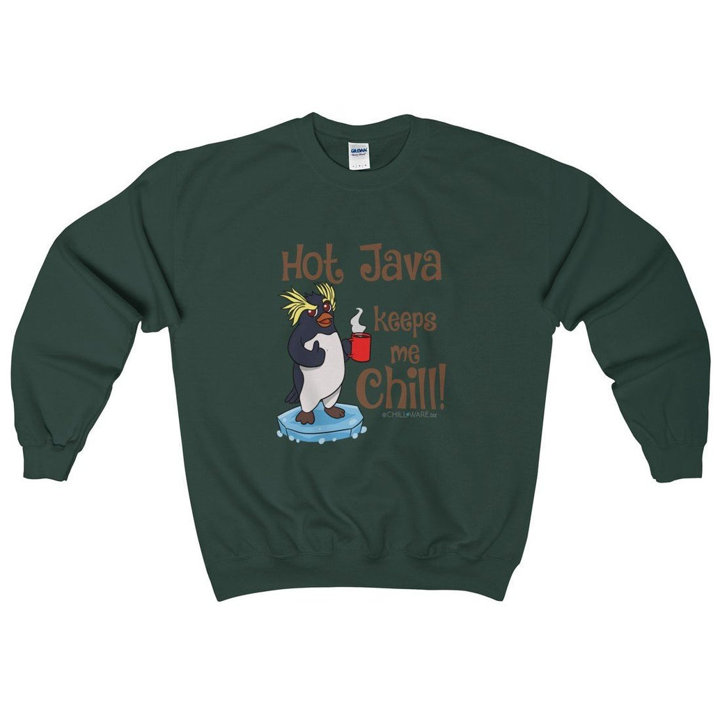 Unisex Crewneck Sweatshirt; 'Hot Java Keeps Me Chill!'