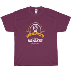 Kayaker, 'A Special Person', Heavy Cotton Tee Shirt