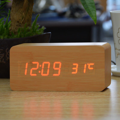 FiBiSonic LED Alarm Clocks, Time & Temperature, Sound Control LED Display