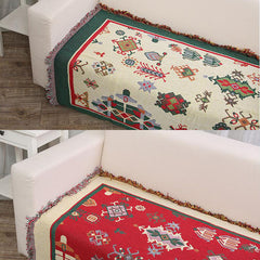 Kilim Tapestry Blanket, Double Sided Colors for Sofa or Bedspread
