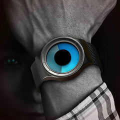 Geekthink Color Pulse Quartz Watch, Stainless Steel Mesh Strap