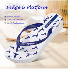 Women's Platform Wedge Seagulls Beach Sandals