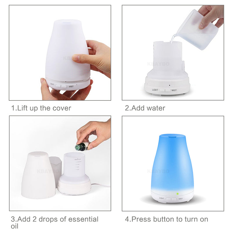 Seven Color LED Essential Oil Diffuser Humidifier
