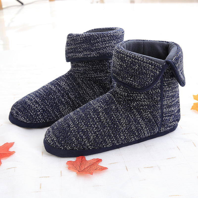 Women's Geo Weave Pattern Woolen Slippers