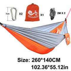 Double Person Parachute Nylon Hammock with Straps, Buckles