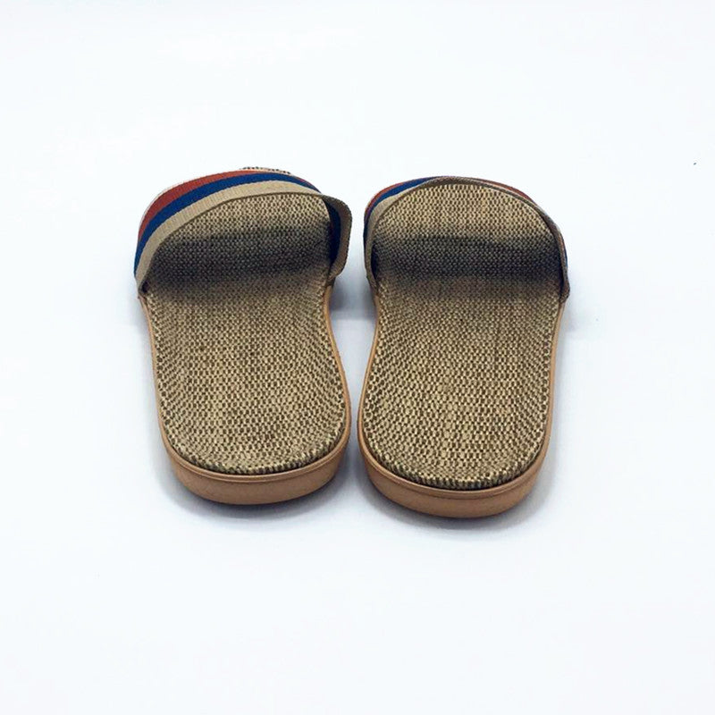 Men's Flax Woven Home Slippers