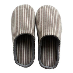 Men's Pin-Striped Cotton Slippers