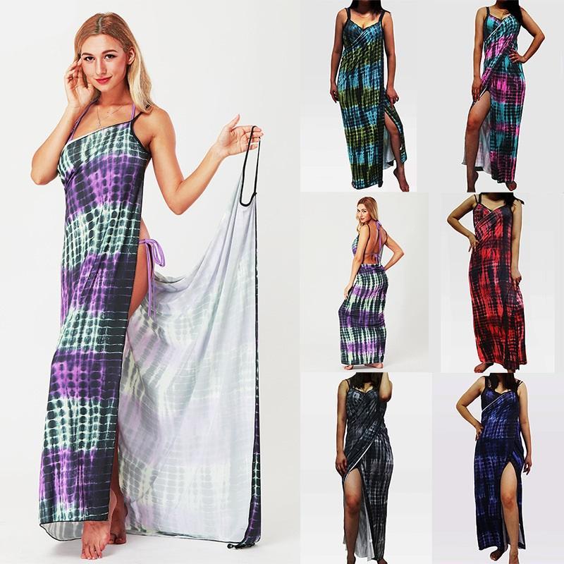 Long Dress Multicolor Plus Size Beach Wrap