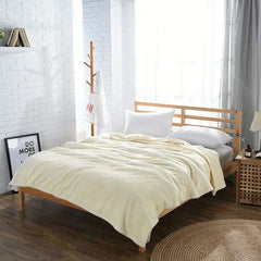 Waffle Pattern Flannel Microfiber Bed Cover or Throw