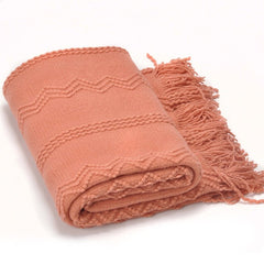 Knit Weave Pattern Throw Blanket