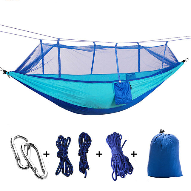 Double Hammock High Strength Parachute Fabric with Mosquito Net