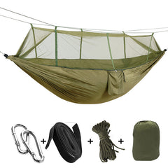 Hammock with Mosquito Netting Canopy for Camping, Two-Person