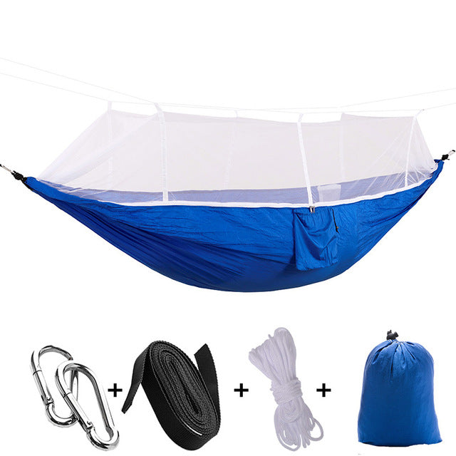 Hammock with Mosquito Netting Canopy for Camping, Two-Person