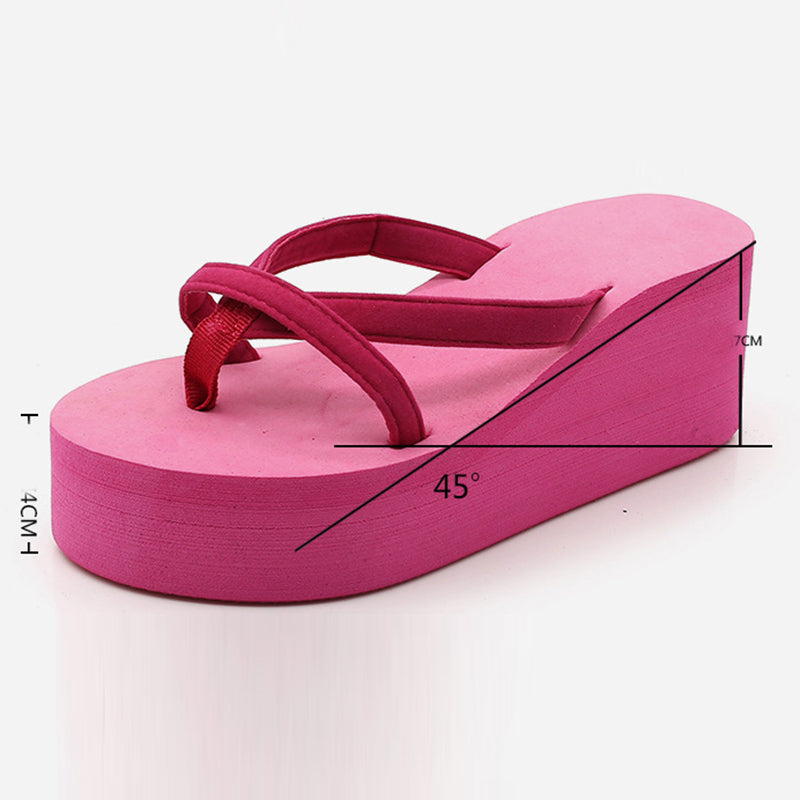 Solid Color Fashion Straped Platform Sandals