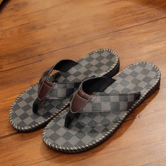 Checkerboard Pattern Leisure Flip Flop Sandals