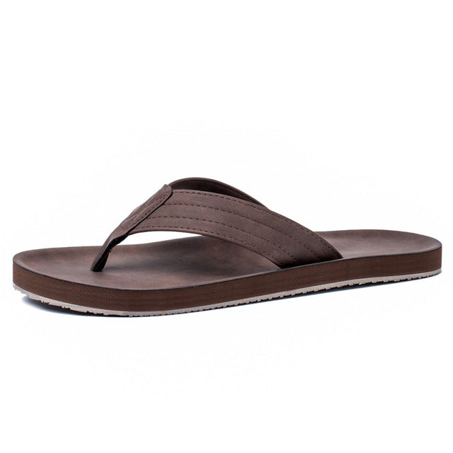 Leather Strap Rubber Sole Beach Sandals