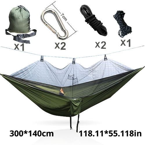Hammock with Mosquito Net, and Hanging Hardware
