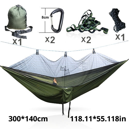 Hammock with Mosquito Net, and Hanging Hardware