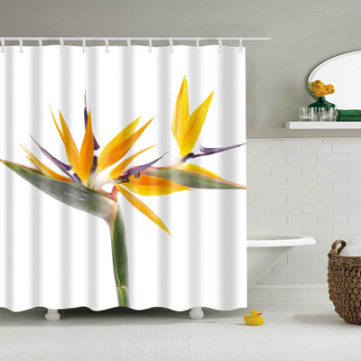 Shower Curtains with Tropical Jungle Patterns, Pineapples, Flowers