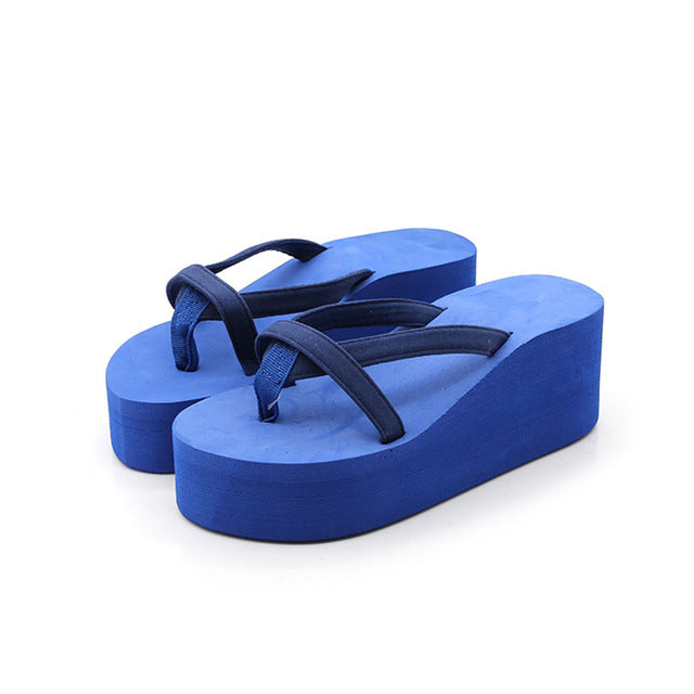Solid Color Fashion Straped Platform Sandals