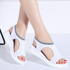 Women's Ankle Wrap Pattern Summer Walking Shoes