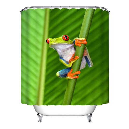 Tree Frog, Polyester Fabric Shower Curtain with Hooks